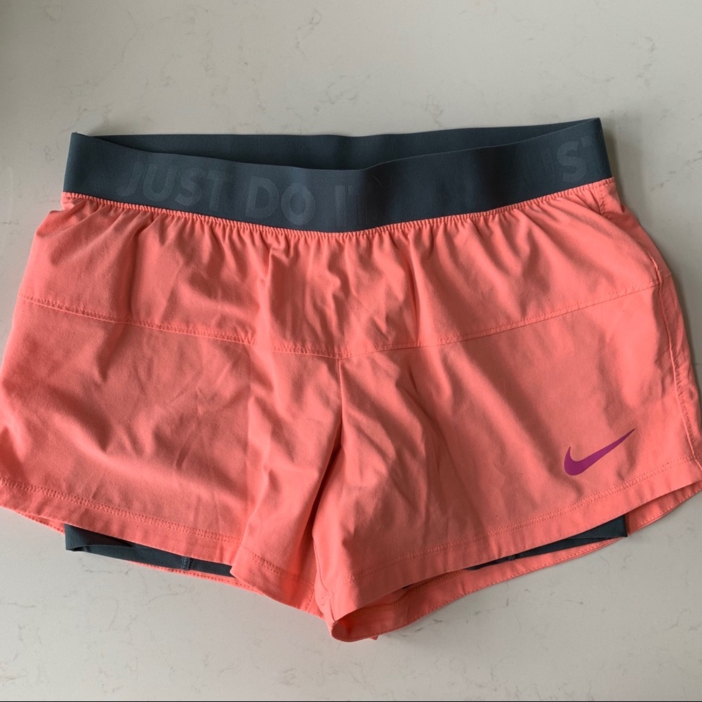 Nike running shorts with spandex liner - S